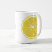 Bright Yellow Lemon Slice on White Mug Koffiemok (Voorkant rechts)