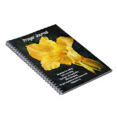 Bright Yellow Lily Bloem Art Prayer Journal Notitieboek (Rechterzijde)