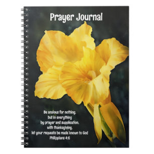 Bright Yellow Lily Bloem Art Prayer Journal Notitieboek