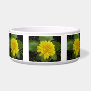 Bright Yellow Marigold Dog Bowl Voerbakje