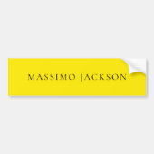 Bright Yellow Minimalist Plain Modern Aesthetic Bumpersticker (Voorkant)