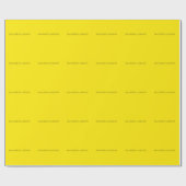 Bright Yellow Minimalist Plain Modern Aesthetic Cadeaupapier (Vlak)
