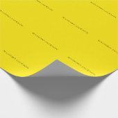 Bright Yellow Minimalist Plain Modern Aesthetic Cadeaupapier (Hoek)