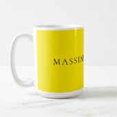 Bright Yellow Minimalist Plain Modern Aesthetic Koffiemok (Links)