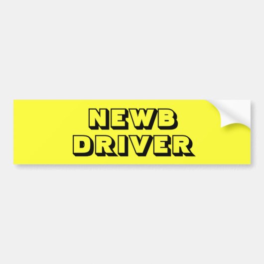 Bright Yellow New - NEWB - Driver Bumpersticker (Voorkant)