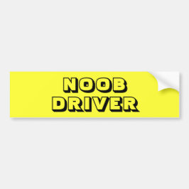 Bright Yellow New - NOOB - Driver Bumpersticker