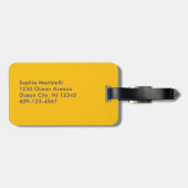 Bright Yellow Orange Stripes | Buon Viaggio Bagagelabel (Achterkant horizontaal)