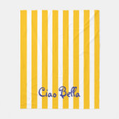 Bright Yellow Orange Stripes | Ciao Bella Fleece Deken (Voorkant)