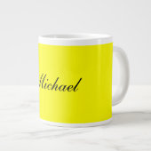 Bright Yellow Plain Elegant Professional Modern Grote Koffiekop (Voorkant rechts)