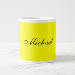 Bright Yellow Plain Elegant Professional Modern Grote Koffiekop