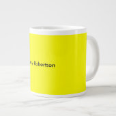 Bright Yellow Plain Elegant Professional Modern Grote Koffiekop (Voorkant rechts)