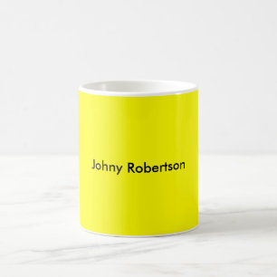 Bright Yellow Plain Elegant Professional Modern Koffiemok