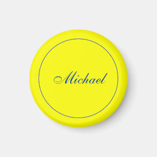 Bright Yellow Plain Elegant Professional Modern Magneet