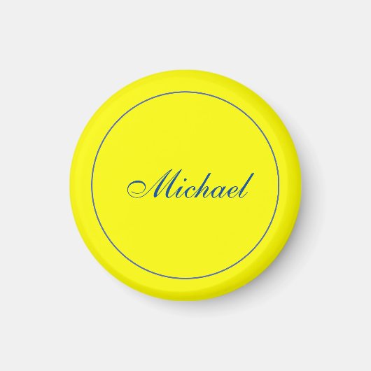 Bright Yellow Plain Elegant Professional Modern Magneet (Voorkant)