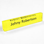 Bright Yellow Plain Elegant Professional Modern Naambordje