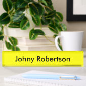 Bright Yellow Plain Elegant Professional Modern Naambordje