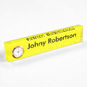 Bright Yellow Plain Elegant Professional Modern Naambordje