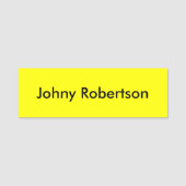Bright Yellow Plain Elegant Professional Modern Naamplaatje (Voorkant)