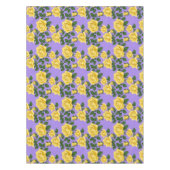 Bright Yellow Roses With Green Leaves  Tafelkleed (Voorkant)