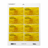 Bright Yellow Spiky Dahlia Photo Property Label (Full Sheet)