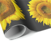 Bright Yellow Sunflower Floral Cadeaupapier (Rol Hoek)
