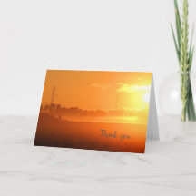 Bright Yellow Sunrise Morning Mist Dank u kaarten