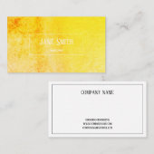 BRIGHT YELLOW WATERVERF VISITEKAARTJE (Voorkant / Achterkant)