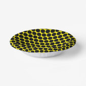 Bright Yellow with Black Dot Style 7" Round Papieren Kommen (Gebogen)