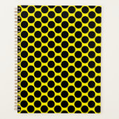 Bright Yellow with Black Dot Style 8.5"x11" Planner (Voorkant)