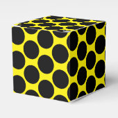 Bright Yellow with Black Dot Style Classic 2x2x2 Bedankdoosjes (Voorkant Zijde)