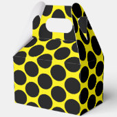 Bright Yellow with Black Dot Style Gable 5x3x6.5 Bedankdoosjes (Voorkant)