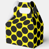 Bright Yellow with Black Dot Style Gable 5x3x6.5 Bedankdoosjes (Achterkant)