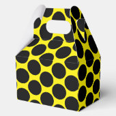 Bright Yellow with Black Dot Style Gable Bedankdoosjes (Achterkant)