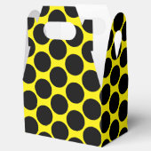 Bright Yellow with Black Dot Style Gable Bedankdoosjes (Geopend)