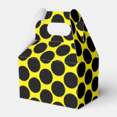 Bright Yellow with Black Dot Style Gable Bedankdoosjes (Voorkant Zijde)