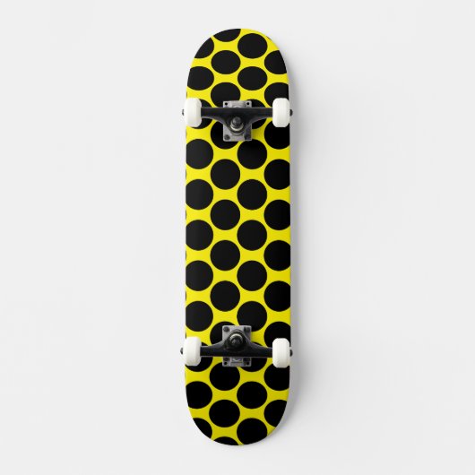 Bright Yellow with Black Dot Style Persoonlijk Skateboard (Voorkant)