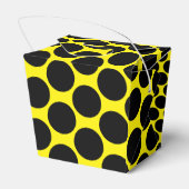 Bright Yellow with Black Dot Style Take Out Bedankdoosjes (Achterkant)