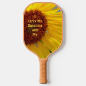 Bright zonnebloem Botanische Floral, op maat gemaa Pickleball Paddle (Voorkant)