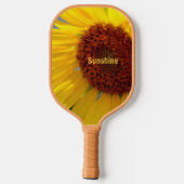 Bright zonnebloem Botanische Floral, op maat gemaa Pickleball Paddle (Achterkant)