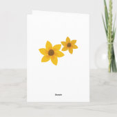 Bright Zonnebloem Jubileum Kaart (Achterkant)
