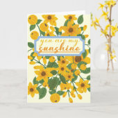 Bright Zonnebloem Jubileum Kaart (Gele Bloem)