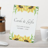 Bright Zonnebloemen Kaarten en Cadeaus Bruiloft Reclamebord Met Voetstuk (Insitu)
