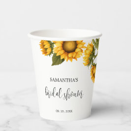 Bright zonnebloemen Vrijgezellenfeest Papieren Bekers