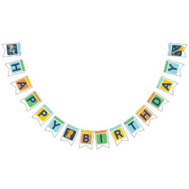 Bright Zoo Jungle Animals Birthday BUNTING FLAGS Vlaggetjes