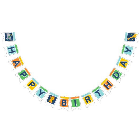 Bright Zoo Jungle Animals Birthday BUNTING FLAGS Vlaggetjes (Alle)