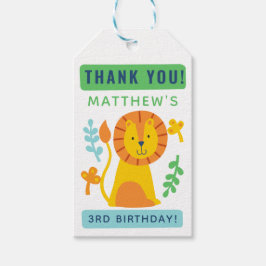 Bright Zoo Jungle Animals FAVOR TAG Cadeaulabel