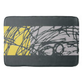 Brighter Nest Abstract Bold Yellow & Grey Bathmat Badmat (Voorkant)