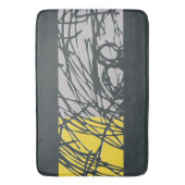 Brighter Nest Abstract Bold Yellow & Grey Bathmat Badmat (Voorkant Verticaal)