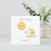 Brighter Together - Zon & Maan sticker Kaart (Staand voorkant)