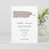 BRIGHTEST Puerto Rico Wedding Invitation Template Kaart (Staand voorkant)